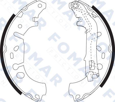 FOMAR Friction FO 9080 - Brake Shoe Set www.autospares.lv