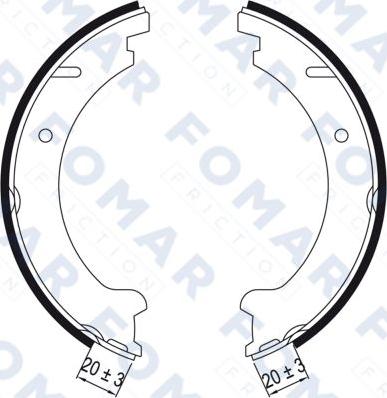 FOMAR Friction FO 9039 - Bremžu loku komplekts www.autospares.lv