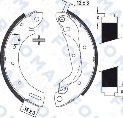 FOMAR Friction FO 9036 - Bremžu loku komplekts www.autospares.lv