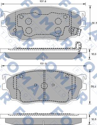 FOMAR Friction FO 903381 - Bremžu uzliku kompl., Disku bremzes www.autospares.lv