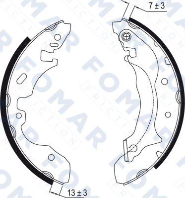 FOMAR Friction FO 9025 - Bremžu loku komplekts www.autospares.lv