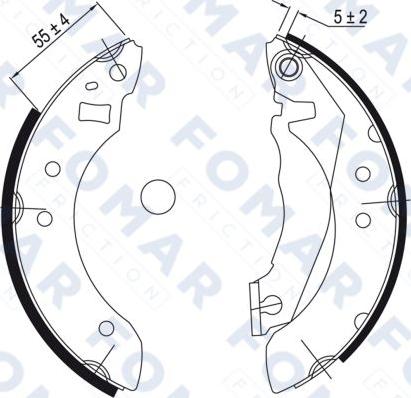 FOMAR Friction FO 9027 - Bremžu loku komplekts www.autospares.lv