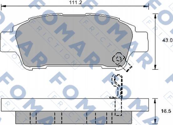 FOMAR Friction FO 907481 - Bremžu uzliku kompl., Disku bremzes autospares.lv