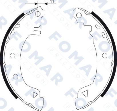 FOMAR Friction FO 9076 - Bremžu loku komplekts www.autospares.lv