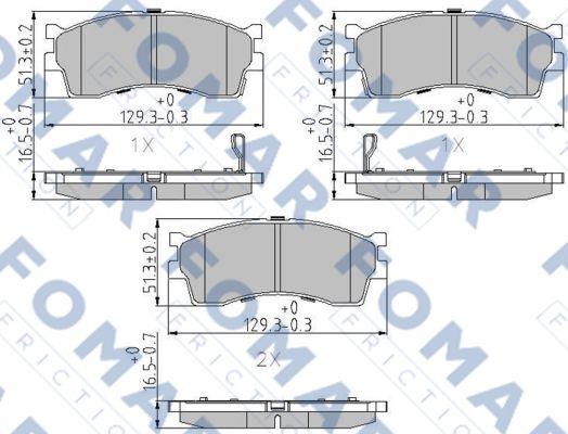 FOMAR Friction FO 907081 - Bremžu uzliku kompl., Disku bremzes www.autospares.lv