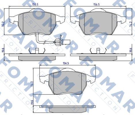 FOMAR Friction FO 907181 - Bremžu uzliku kompl., Disku bremzes www.autospares.lv