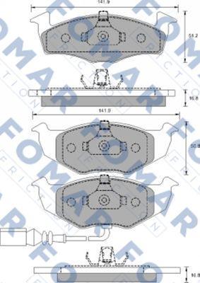 FOMAR Friction FO 907381 - Bremžu uzliku kompl., Disku bremzes www.autospares.lv