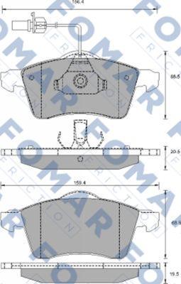 FOMAR Friction FO 907281 - Bremžu uzliku kompl., Disku bremzes www.autospares.lv