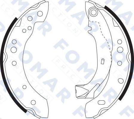 FOMAR Friction FO 9072 - Brake Shoe Set www.autospares.lv