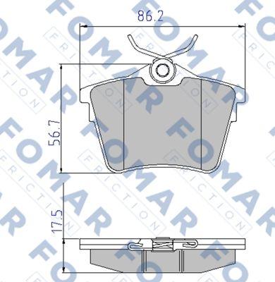 FOMAR Friction FO 919581 - Bremžu uzliku kompl., Disku bremzes www.autospares.lv