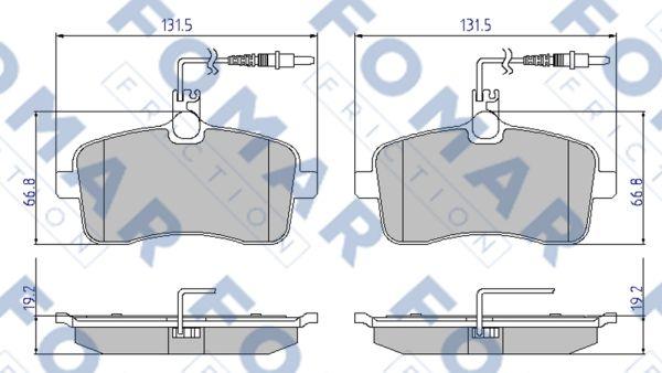 FOMAR Friction FO 919881 - Bremžu uzliku kompl., Disku bremzes www.autospares.lv