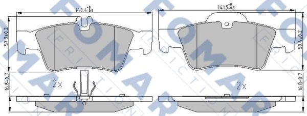 FOMAR Friction FO 914481 - Тормозные колодки, дисковые, комплект www.autospares.lv