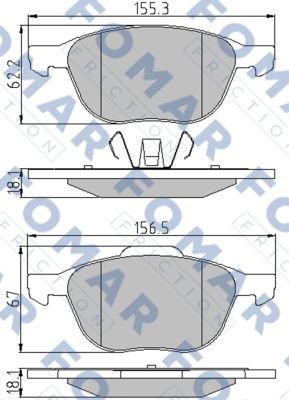 FOMAR Friction FO 914581 - Bremžu uzliku kompl., Disku bremzes www.autospares.lv