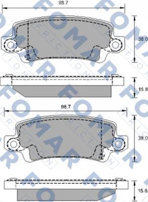 FOMAR Friction FO 914181 - Bremžu uzliku kompl., Disku bremzes www.autospares.lv