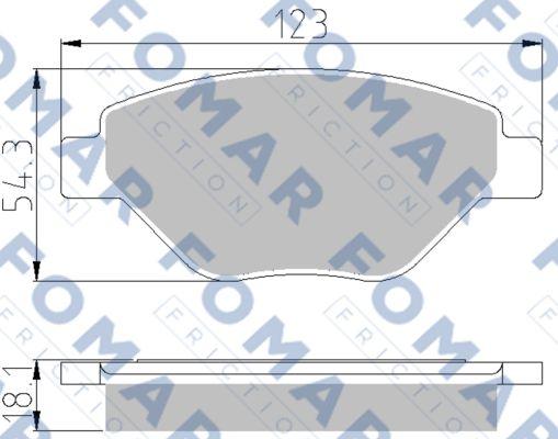 FOMAR Friction FO 914381 - Bremžu uzliku kompl., Disku bremzes www.autospares.lv