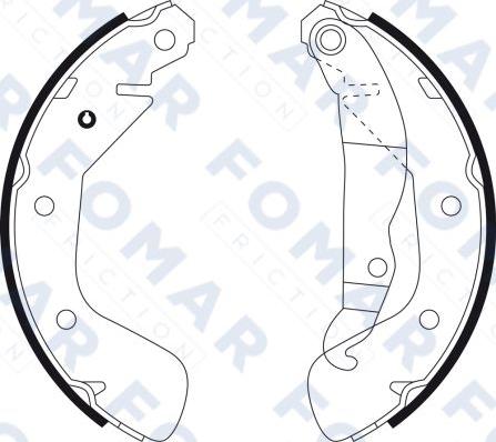 FOMAR Friction FO 9102 - Bremžu loku komplekts www.autospares.lv