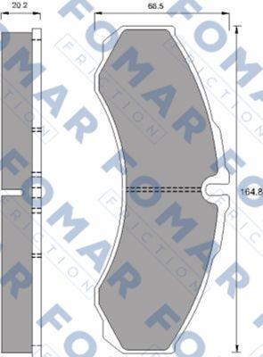 FOMAR Friction FO 911481 - Brake Pad Set, disc brake www.autospares.lv