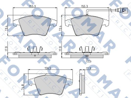 FOMAR Friction FO 918981 - Bremžu uzliku kompl., Disku bremzes www.autospares.lv