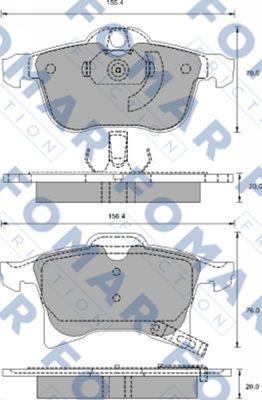 FOMAR Friction FO 918881 - Тормозные колодки, дисковые, комплект www.autospares.lv