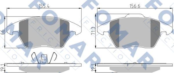 FOMAR Friction FO 918781 - Bremžu uzliku kompl., Disku bremzes www.autospares.lv