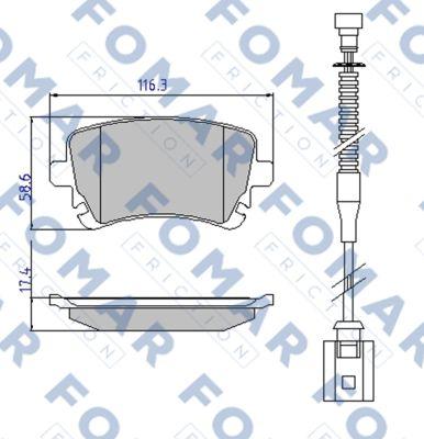 FOMAR Friction FO 913981 - Bremžu uzliku kompl., Disku bremzes www.autospares.lv