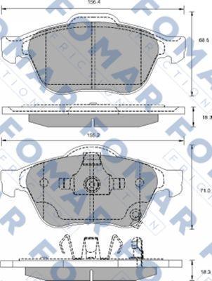 FOMAR Friction FO 913481 - Bremžu uzliku kompl., Disku bremzes autospares.lv