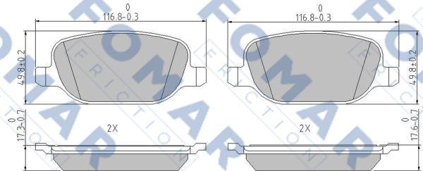 FOMAR Friction FO 913581 - Bremžu uzliku kompl., Disku bremzes www.autospares.lv