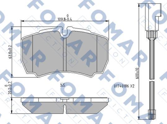 FOMAR Friction FO 912581 - Brake Pad Set, disc brake www.autospares.lv