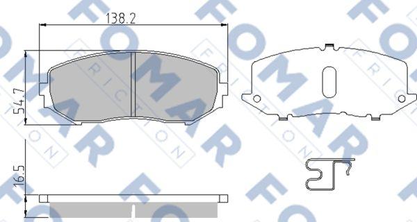 FOMAR Friction FO 939381 - Bremžu uzliku kompl., Disku bremzes www.autospares.lv