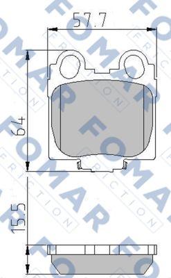 FOMAR Friction FO 934481 - Bremžu uzliku kompl., Disku bremzes www.autospares.lv