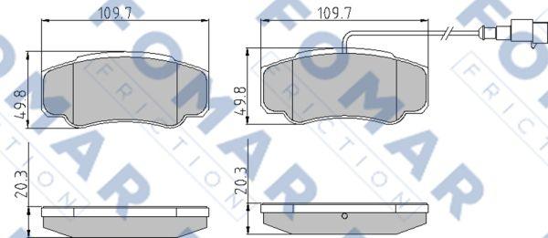 FOMAR Friction FO 934181 - Brake Pad Set, disc brake www.autospares.lv