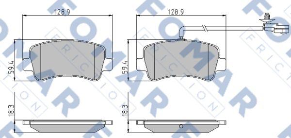 FOMAR Friction FO 935481 - Bremžu uzliku kompl., Disku bremzes www.autospares.lv