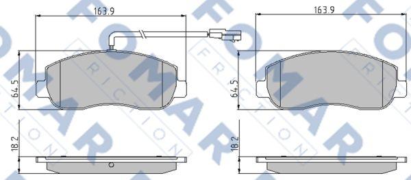 FOMAR Friction FO 935581 - Bremžu uzliku kompl., Disku bremzes www.autospares.lv