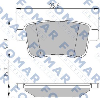 FOMAR Friction FO 935681 - Bremžu uzliku kompl., Disku bremzes www.autospares.lv