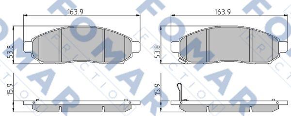 FOMAR Friction FO 935081 - Bremžu uzliku kompl., Disku bremzes www.autospares.lv