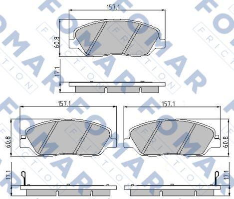 FOMAR Friction FO 935381 - Bremžu uzliku kompl., Disku bremzes autospares.lv