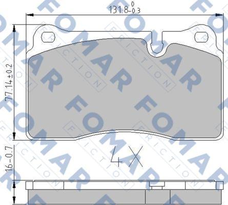 FOMAR Friction FO 935281 - Bremžu uzliku kompl., Disku bremzes www.autospares.lv