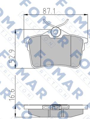 FOMAR Friction FO 935781 - Bremžu uzliku kompl., Disku bremzes www.autospares.lv