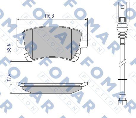 FOMAR Friction FO 936681 - Bremžu uzliku kompl., Disku bremzes www.autospares.lv