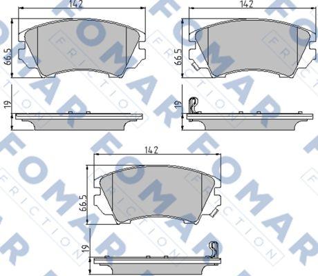 FOMAR Friction FO 936181 - Bremžu uzliku kompl., Disku bremzes autospares.lv