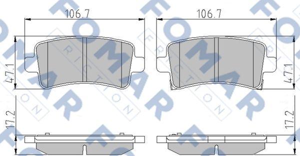 FOMAR Friction FO 936381 - Bremžu uzliku kompl., Disku bremzes www.autospares.lv