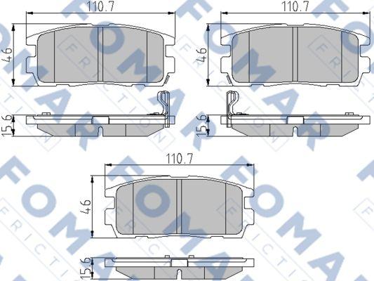 FOMAR Friction FO 930981 - Bremžu uzliku kompl., Disku bremzes autospares.lv