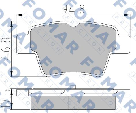 FOMAR Friction FO 930581 - Bremžu uzliku kompl., Disku bremzes autospares.lv