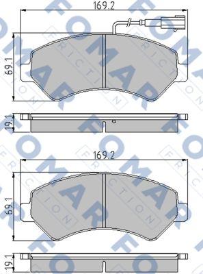 FOMAR Friction FO 930681 - Bremžu uzliku kompl., Disku bremzes autospares.lv