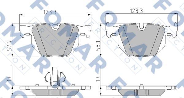 FOMAR Friction FO 930181 - Bremžu uzliku kompl., Disku bremzes www.autospares.lv