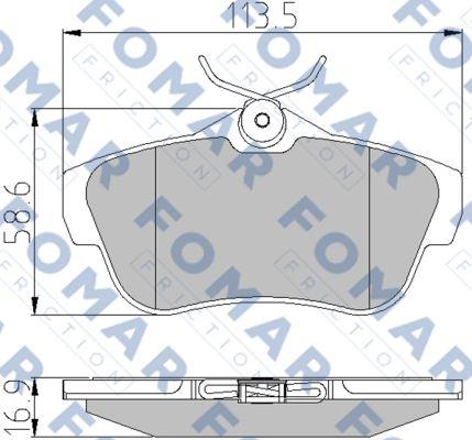 FOMAR Friction FO 930381 - Bremžu uzliku kompl., Disku bremzes www.autospares.lv