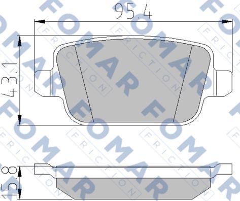 FOMAR Friction FO 930781 - Bremžu uzliku kompl., Disku bremzes www.autospares.lv