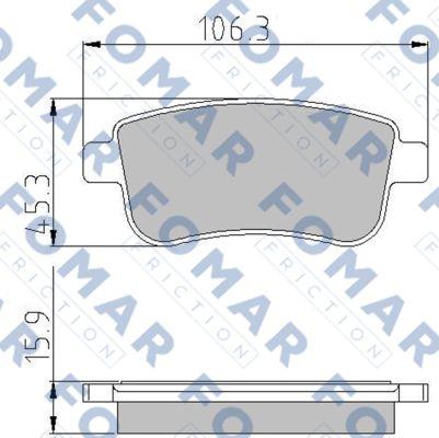 FOMAR Friction FO 931581 - Bremžu uzliku kompl., Disku bremzes www.autospares.lv