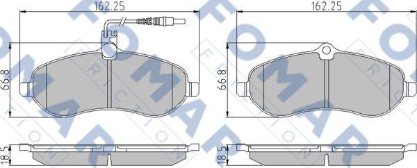 FOMAR Friction FO 931081 - Bremžu uzliku kompl., Disku bremzes www.autospares.lv