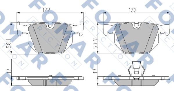 FOMAR Friction FO 931181 - Bremžu uzliku kompl., Disku bremzes www.autospares.lv